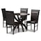 Baxton Studio Ancel Dark Brown Upholstered and Dark Brown Wood 5-Piece Dining Set 169-8031-10902 - alternate 1